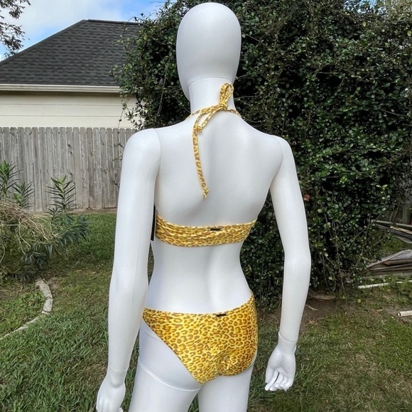 💋NWT KENDALL & Kylie Double Gather Spotted Print Knot Detail Bikini 2 Piece Set - Picture 12 of 12